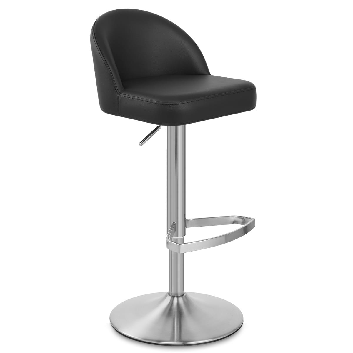 Mimi Real Leather Bar Stool Black