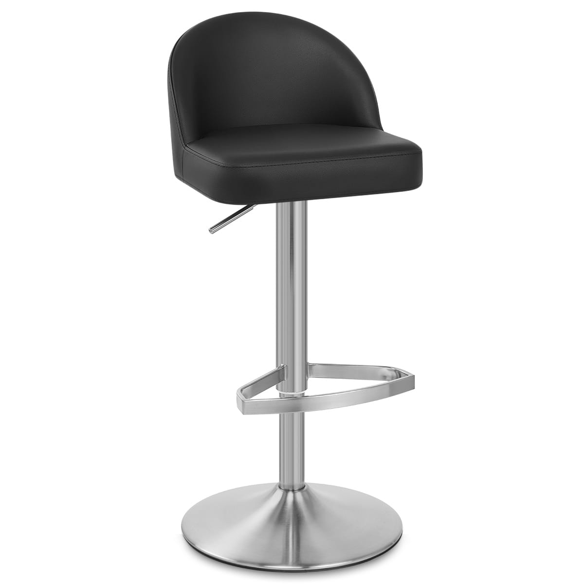 Mimi Real Leather Bar Stool Black