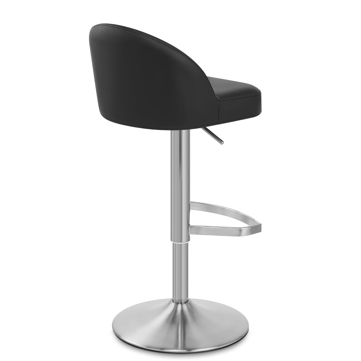 Mimi Real Leather Bar Stool Black