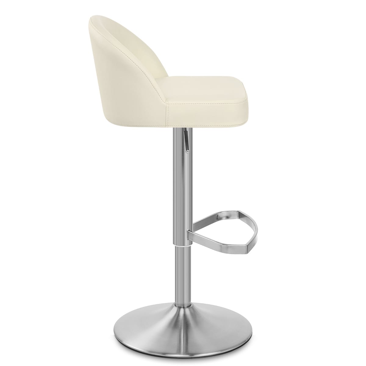 Mimi Real Leather Bar Stool Cream