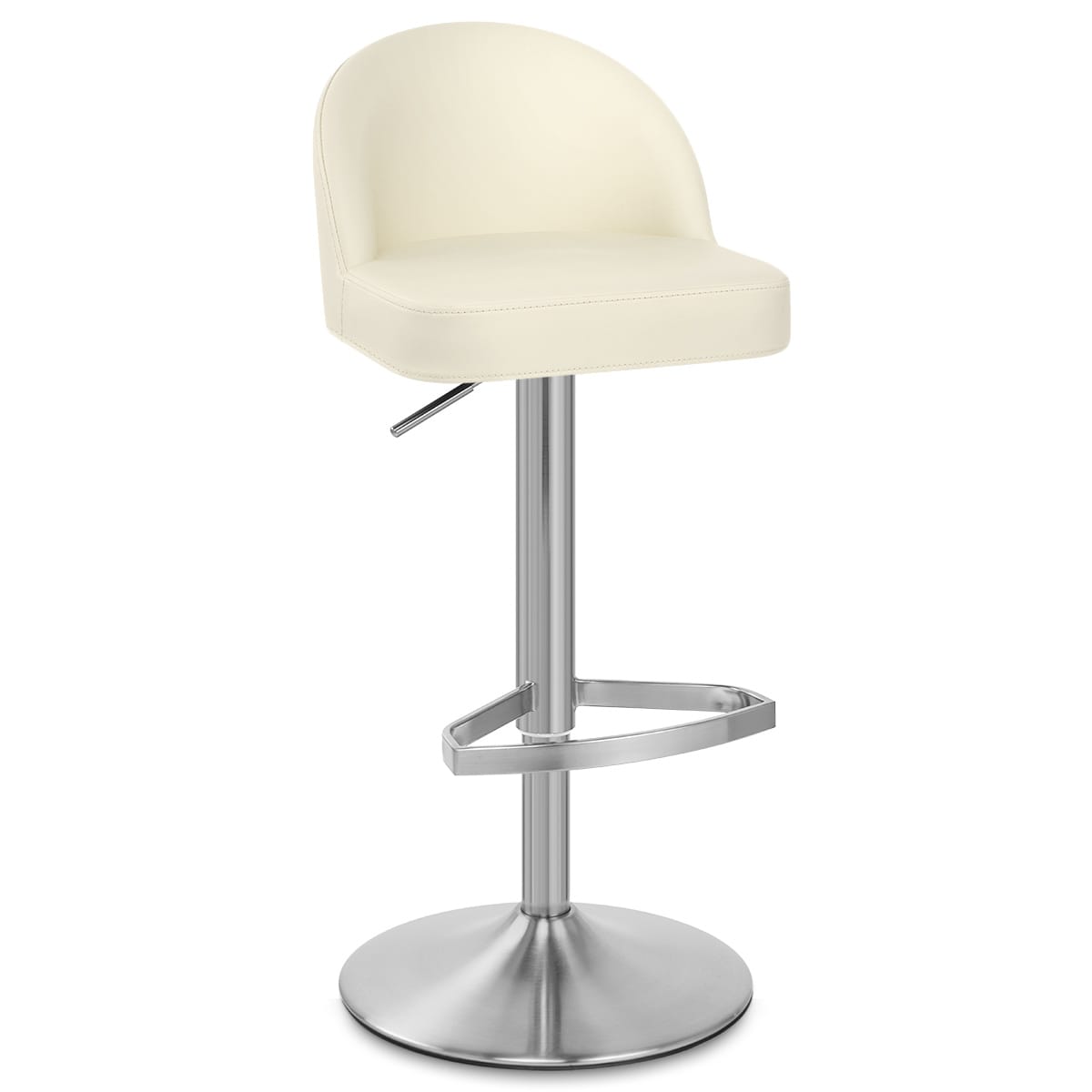Mimi Real Leather Bar Stool Cream