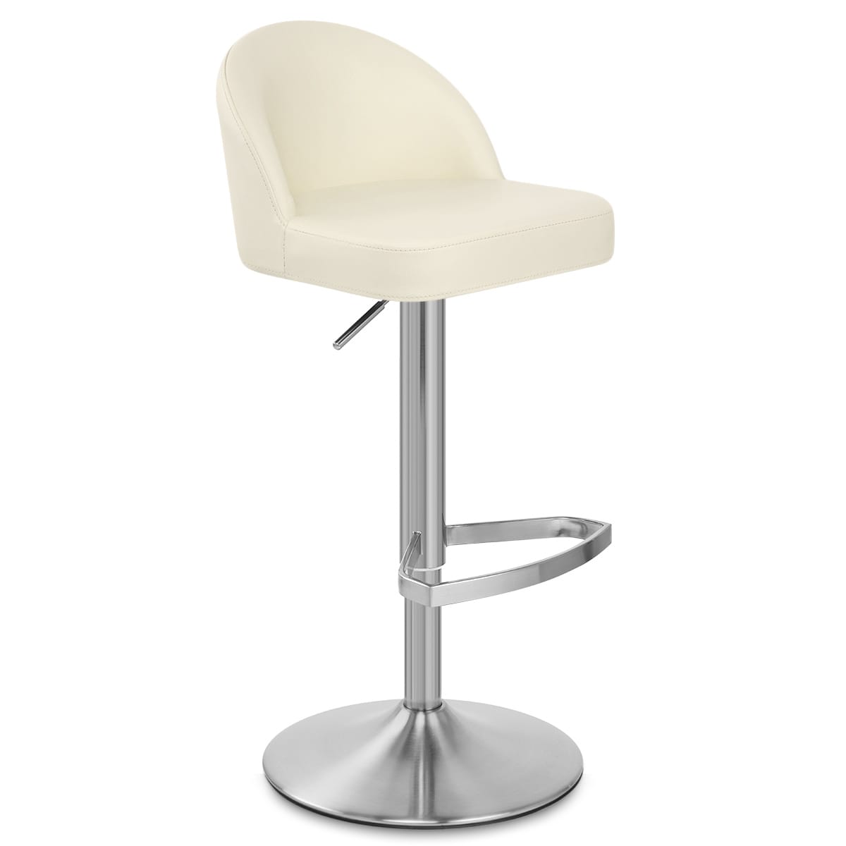Mimi Real Leather Bar Stool Cream
