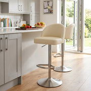 Mimi Real Leather Bar Stool Cream