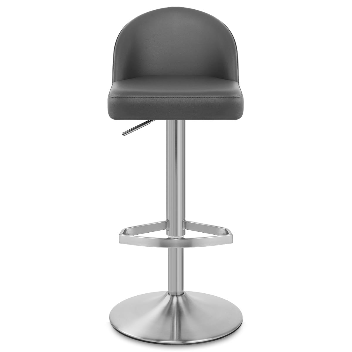Mimi Real Leather Bar Stool Grey