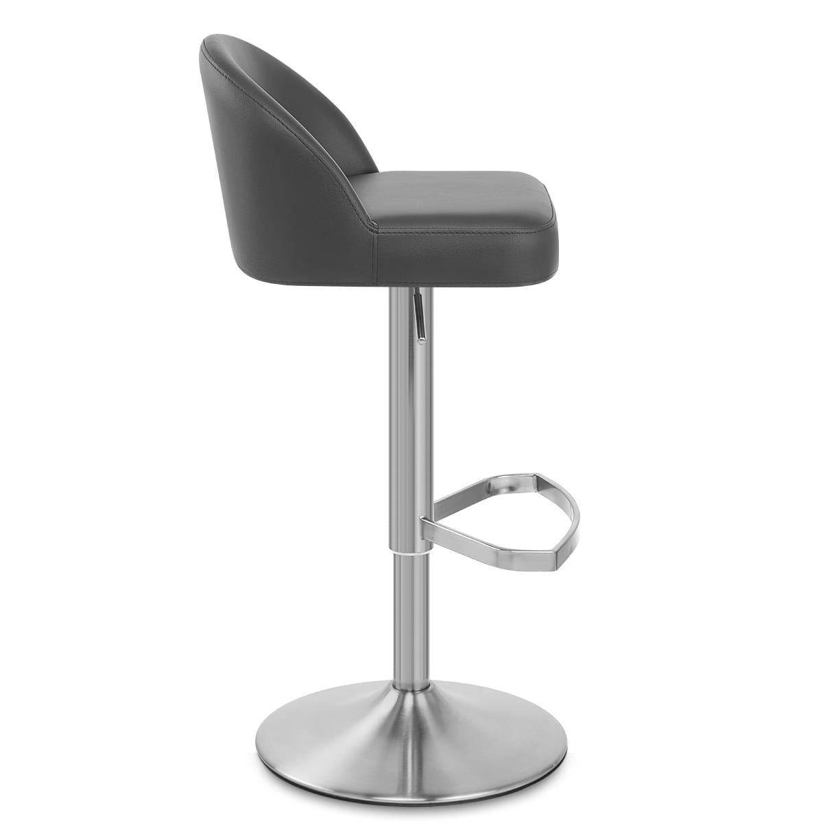 Mimi Real Leather Bar Stool Grey