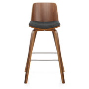Mirage Wooden Stool Charcoal Fabric