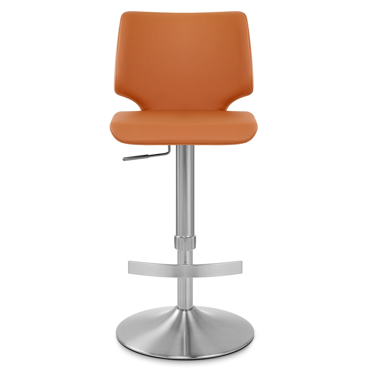 Mode Brushed Steel Stool Burnt Orange