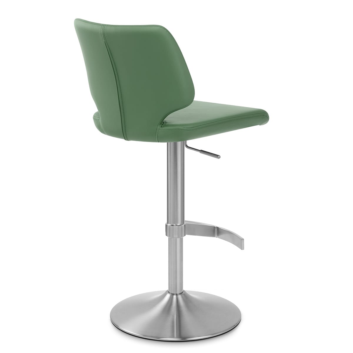 Mode Brushed Steel Stool Green