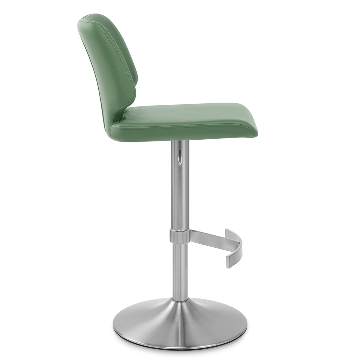 Mode Brushed Steel Stool Green