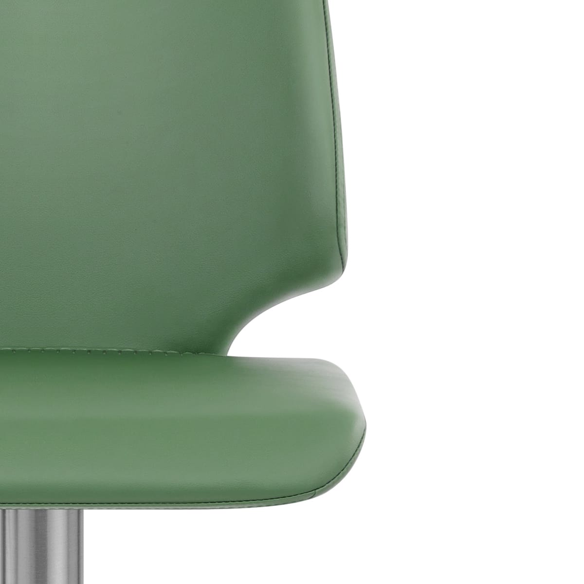 Mode Brushed Steel Stool Green