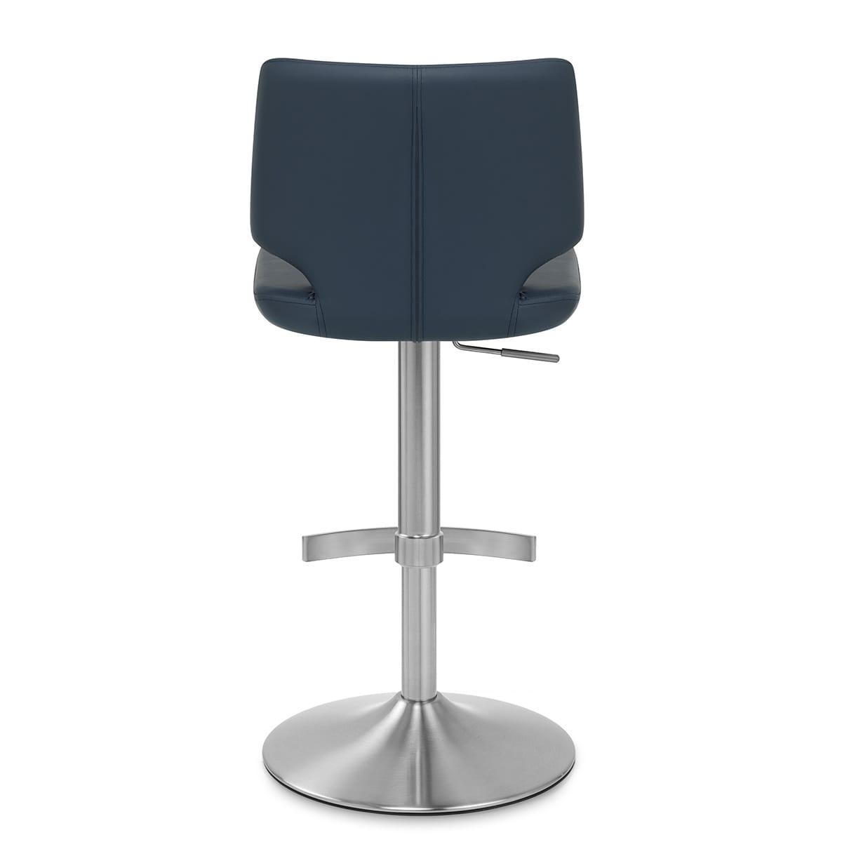 Mode Brushed Steel Stool Navy Blue