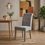 Moreton Dining Chair Grey Velvet