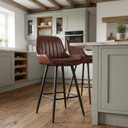 Mustang Bar Stool Antique Brown