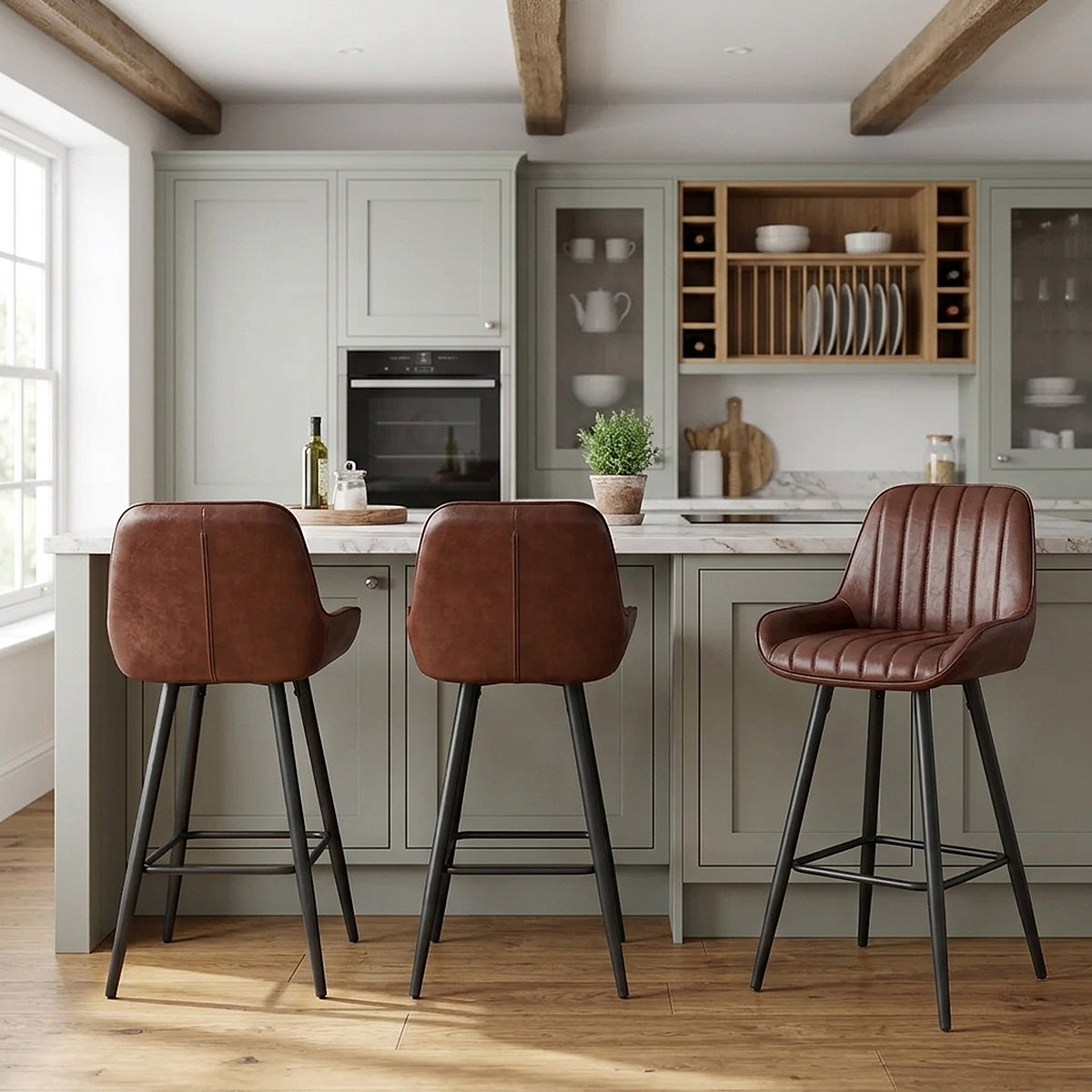 Mustang Bar Stool Antique Brown