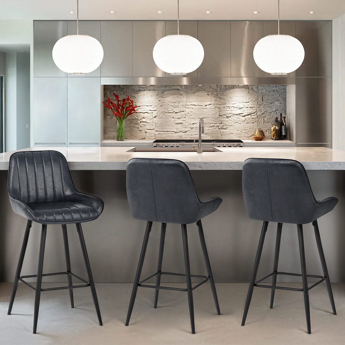 Mustang Bar Stool Antique Slate