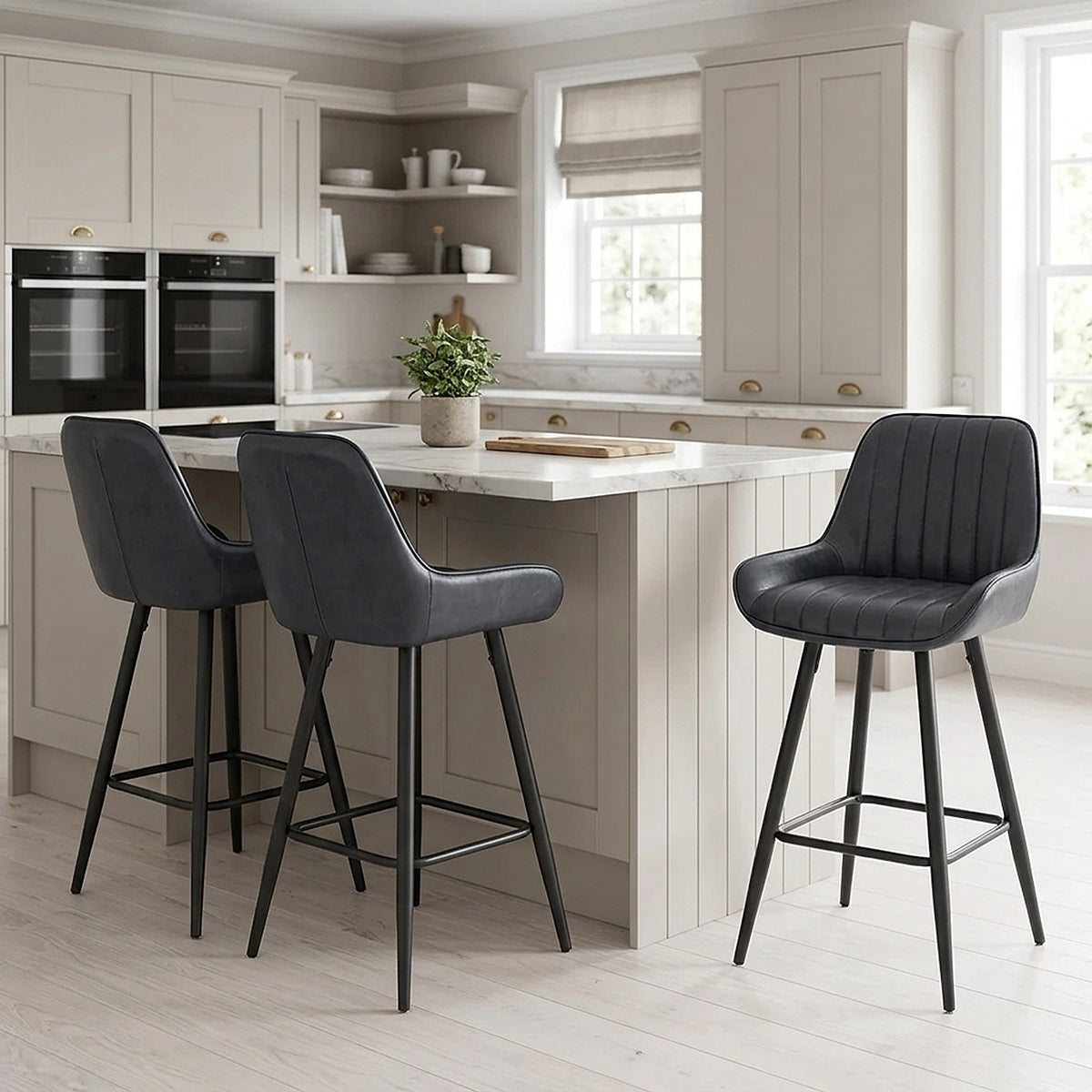 Mustang Bar Stool Antique Midnight Blue