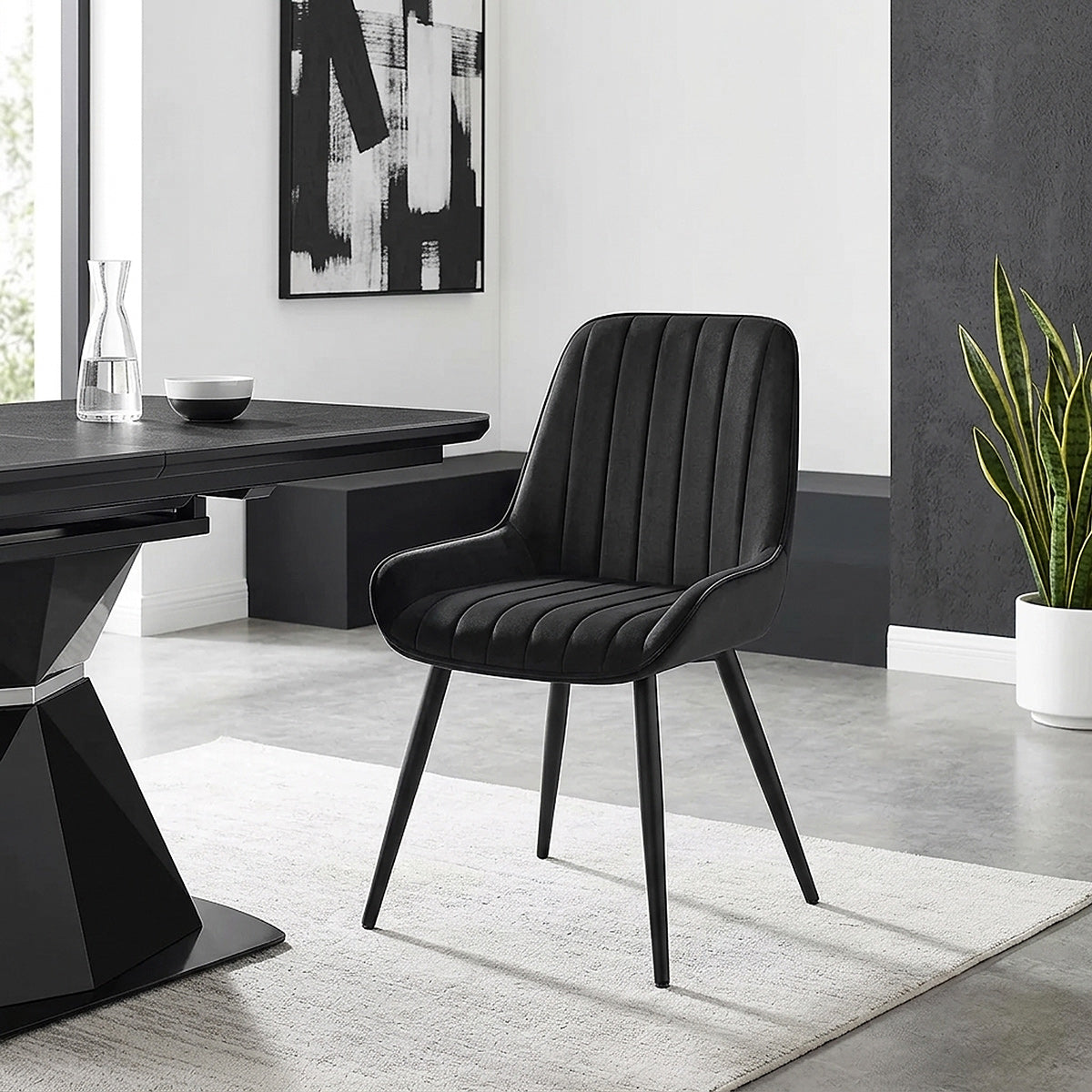 Mustang Chair Black Velvet