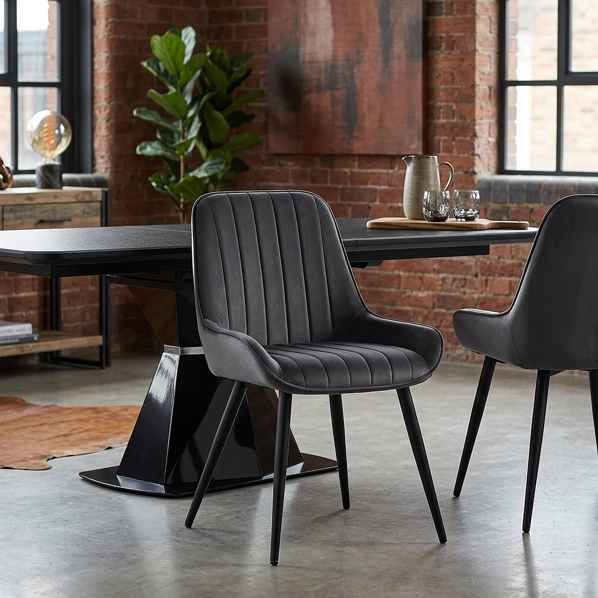 Mustang Chair Black Velvet