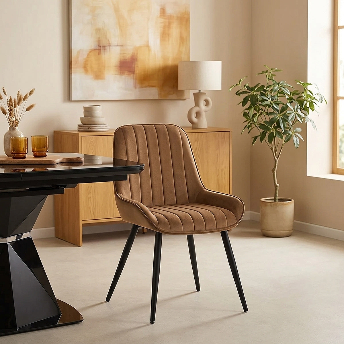 Mustang Chair Brown Velvet
