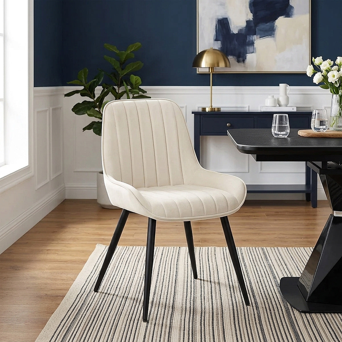 Mustang Chair Cream Velvet