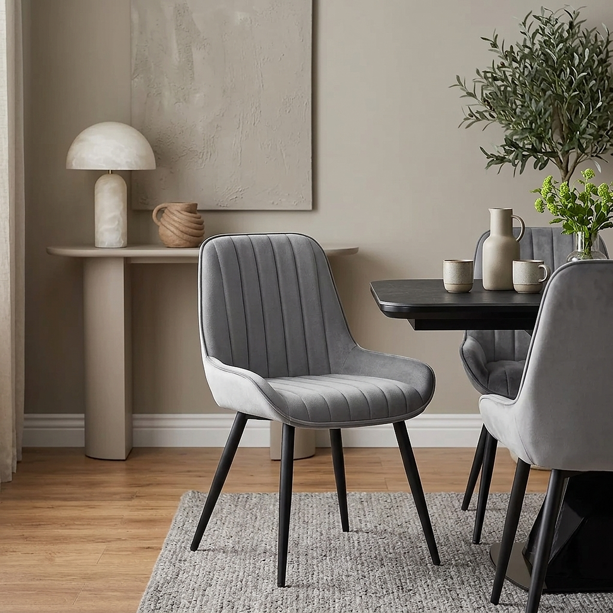 Mustang Chair Dark Grey Velvet
