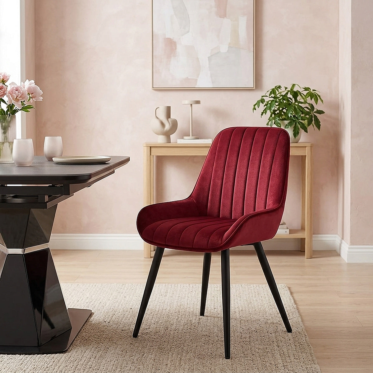 Mustang Chair Red Velvet