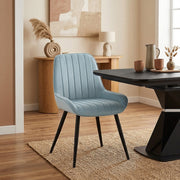 Mustang Chair Sky Blue Velvet