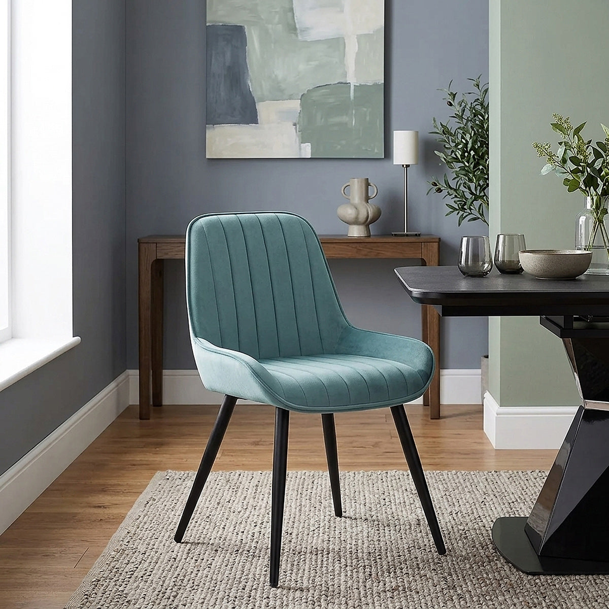 Mustang Chair Teal Velvet