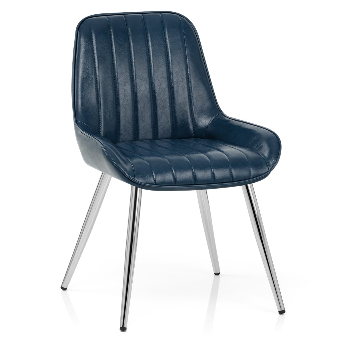 Mustang Chrome  Chair Antique Blue