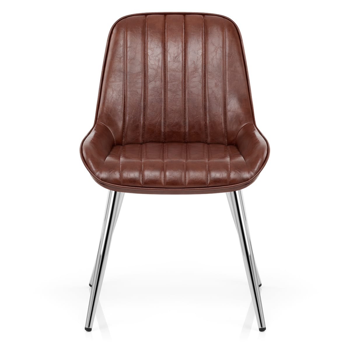 Mustang Chrome Chair Antique Brown