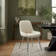 Mustang Chrome Chair Antique Cream