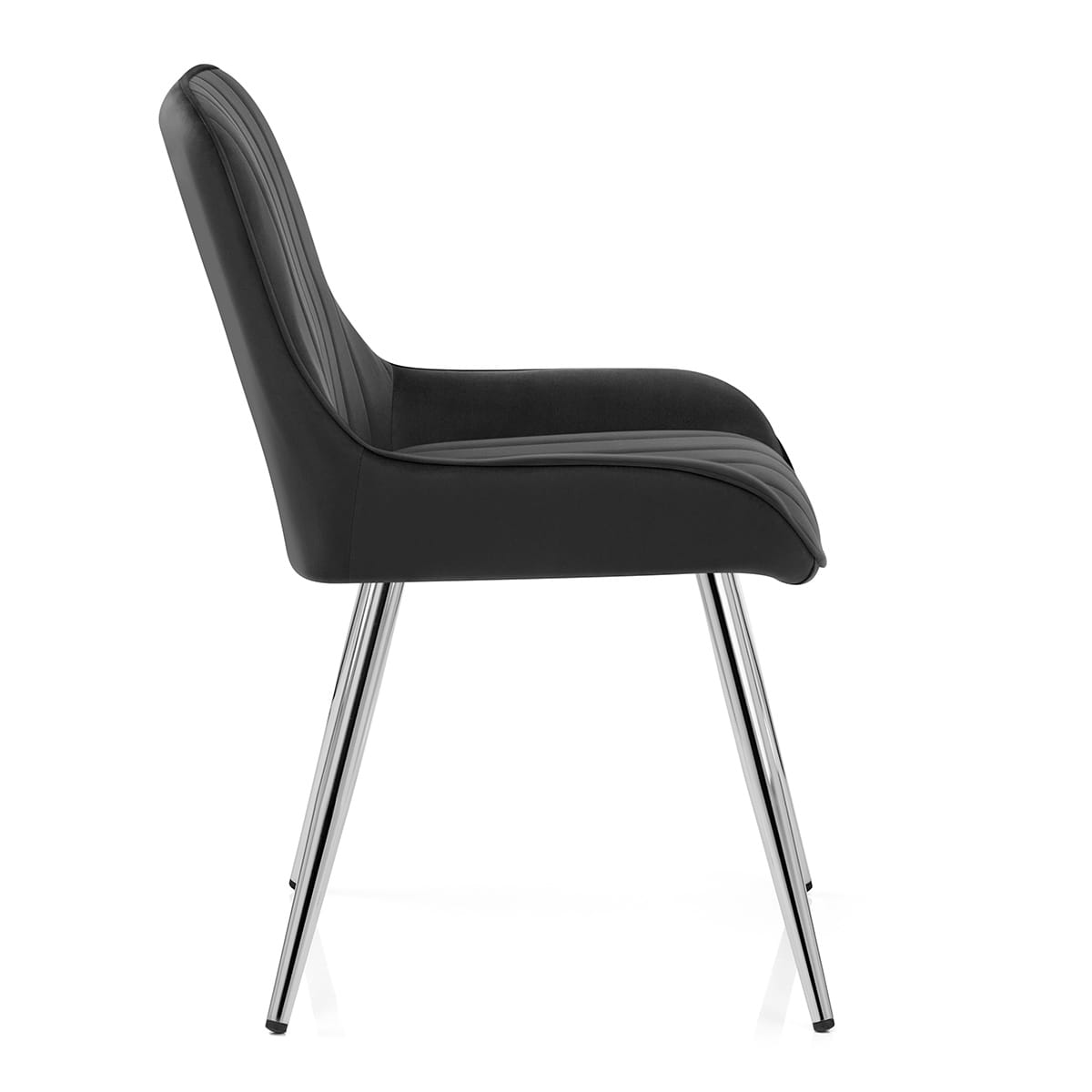 Mustang Chrome Chair Black Velvet