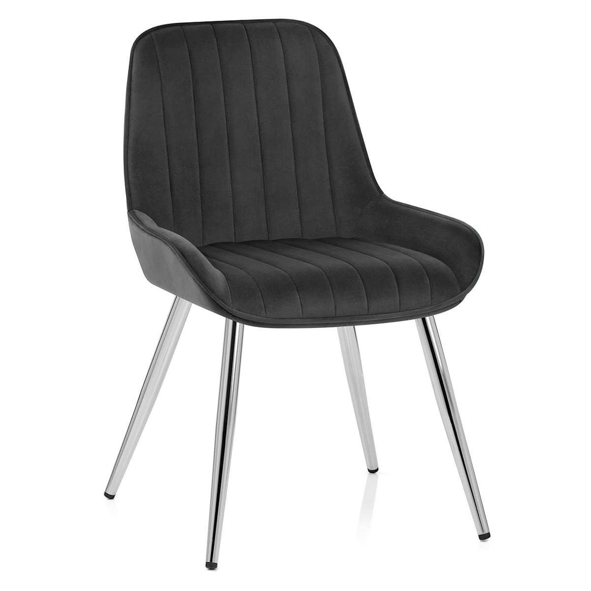 Mustang Chrome Chair Black Velvet