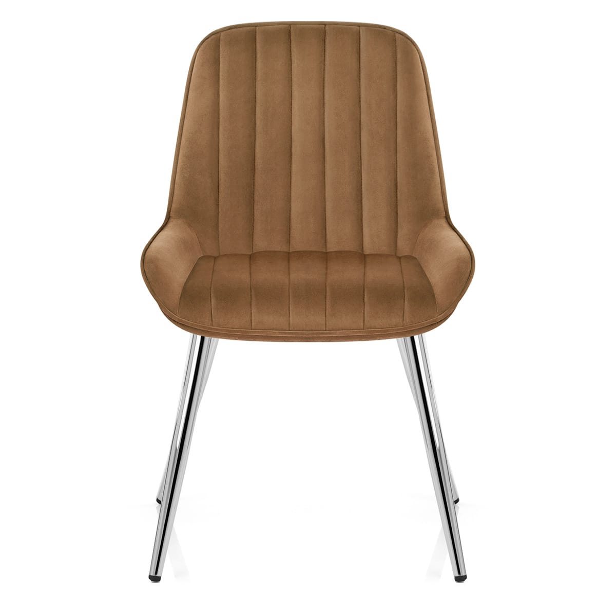 Mustang Chrome Chair Brown Velvet
