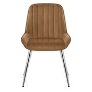 Mustang Chrome Chair Brown Velvet