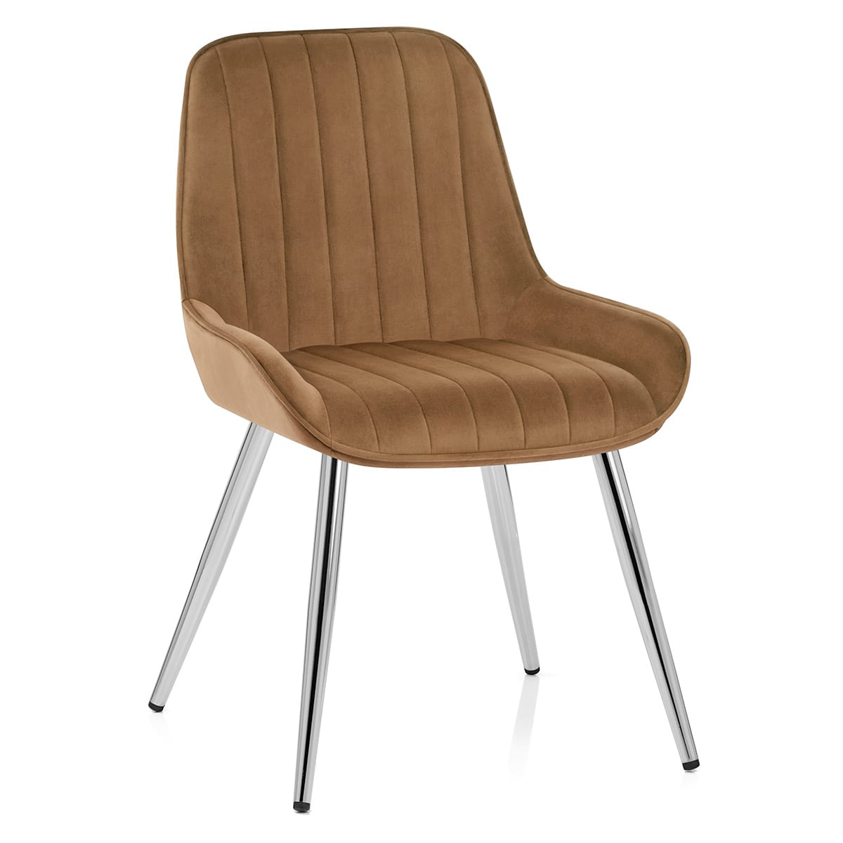 Mustang Chrome Chair Brown Velvet