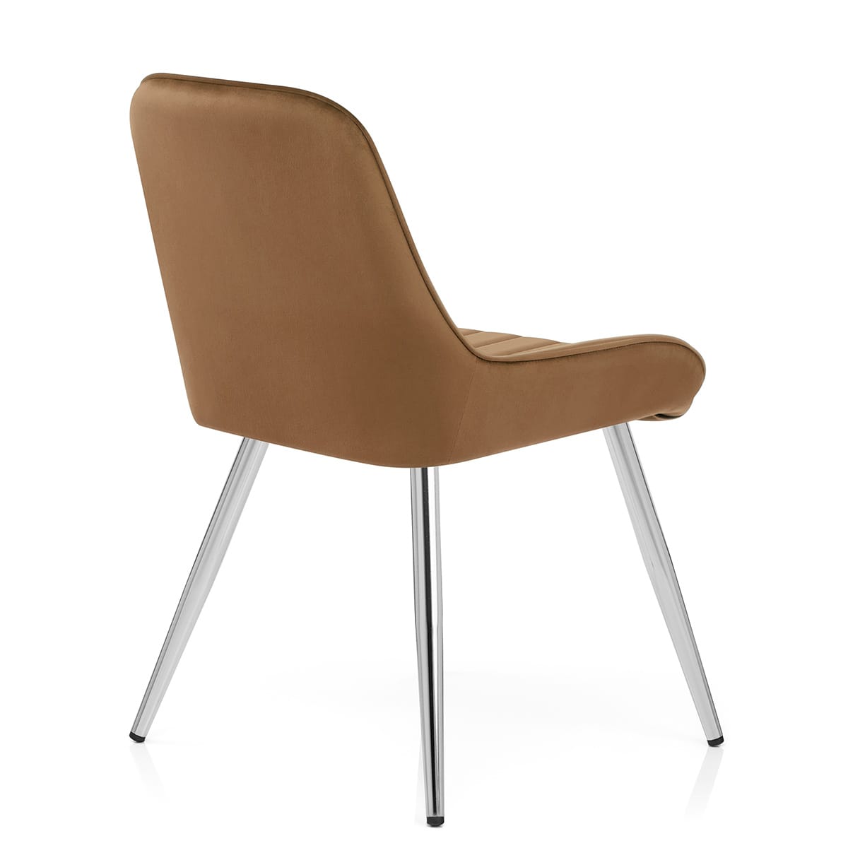 Mustang Chrome Chair Brown Velvet