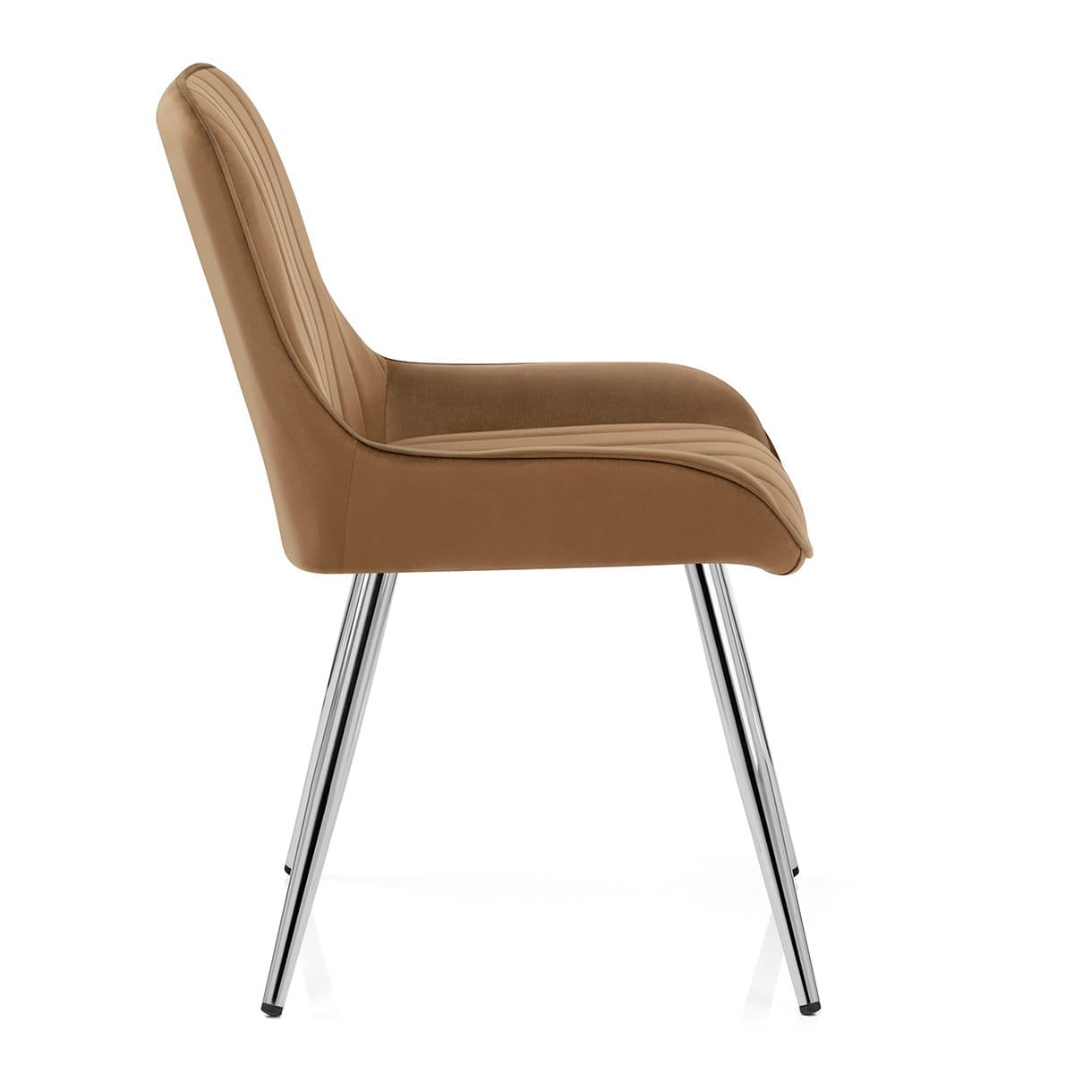 Mustang Chrome Chair Brown Velvet