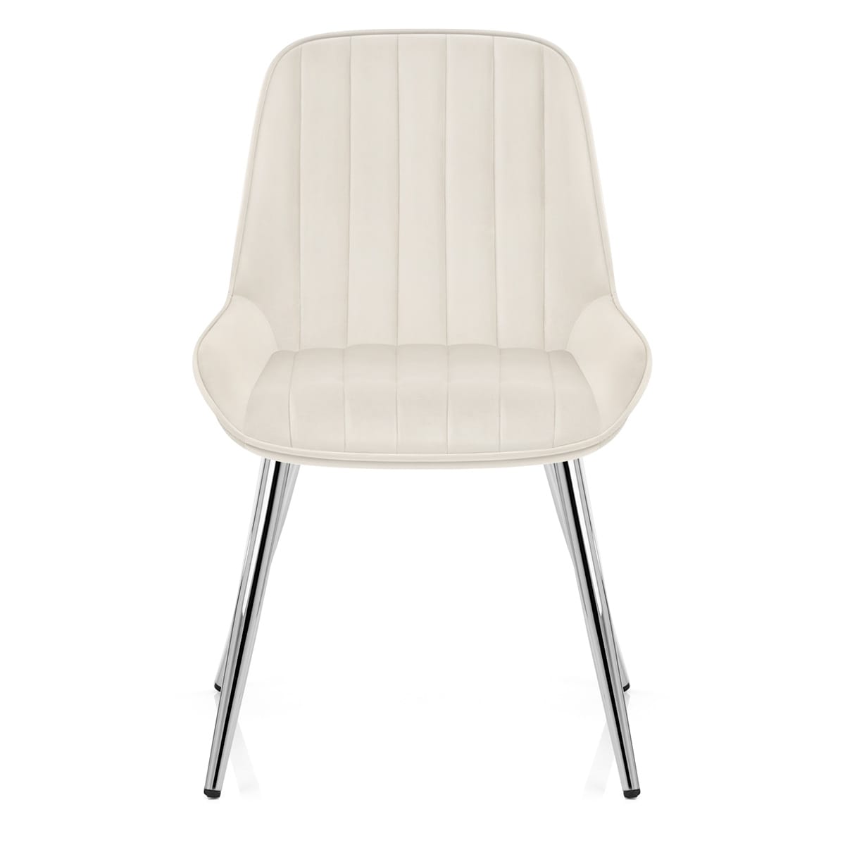 Mustang Chrome Chair Cream Velvet