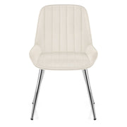 Mustang Chrome Chair Cream Velvet