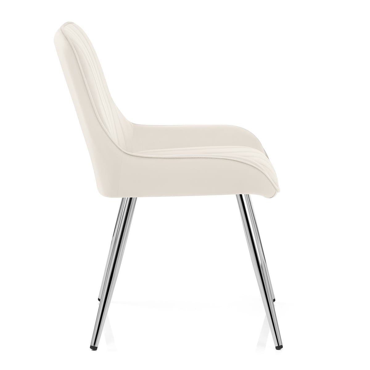 Mustang Chrome Chair Cream Velvet