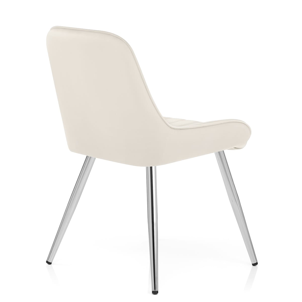 Mustang Chrome Chair Cream Velvet