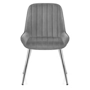 Mustang Chrome Chair Dark Grey Velvet