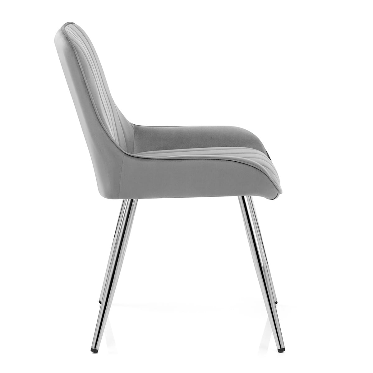 Mustang Chrome Chair Dark Grey Velvet