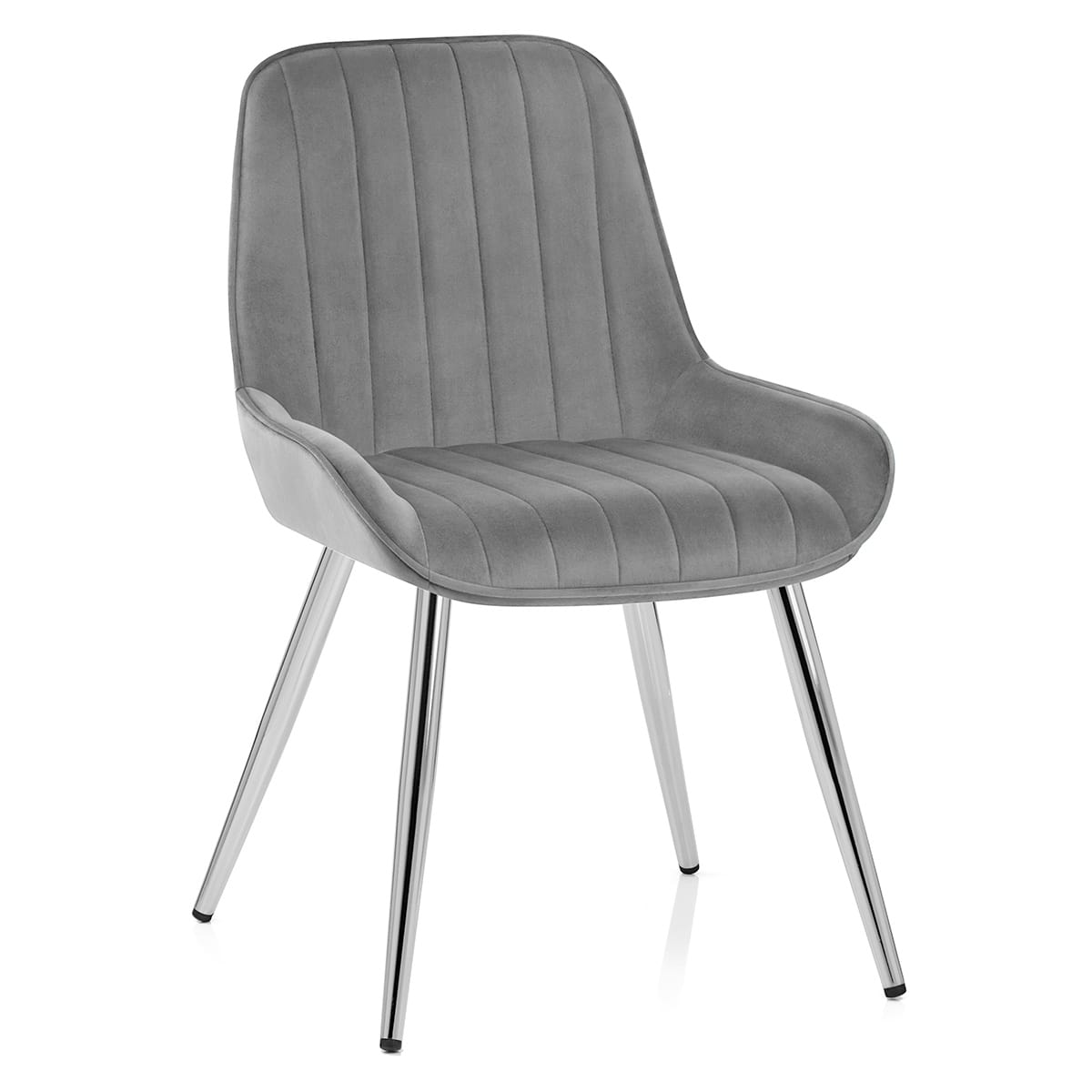 Mustang Chrome Chair Dark Grey Velvet