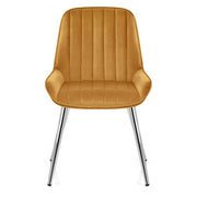 Mustang Chrome Chair Mustard Velvet