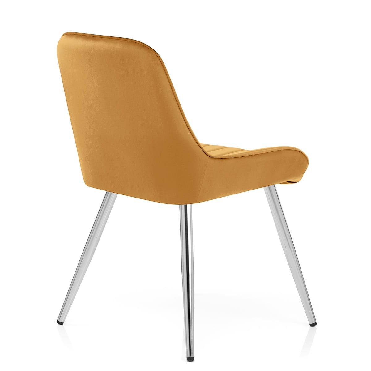 Mustang Chrome Chair Mustard Velvet