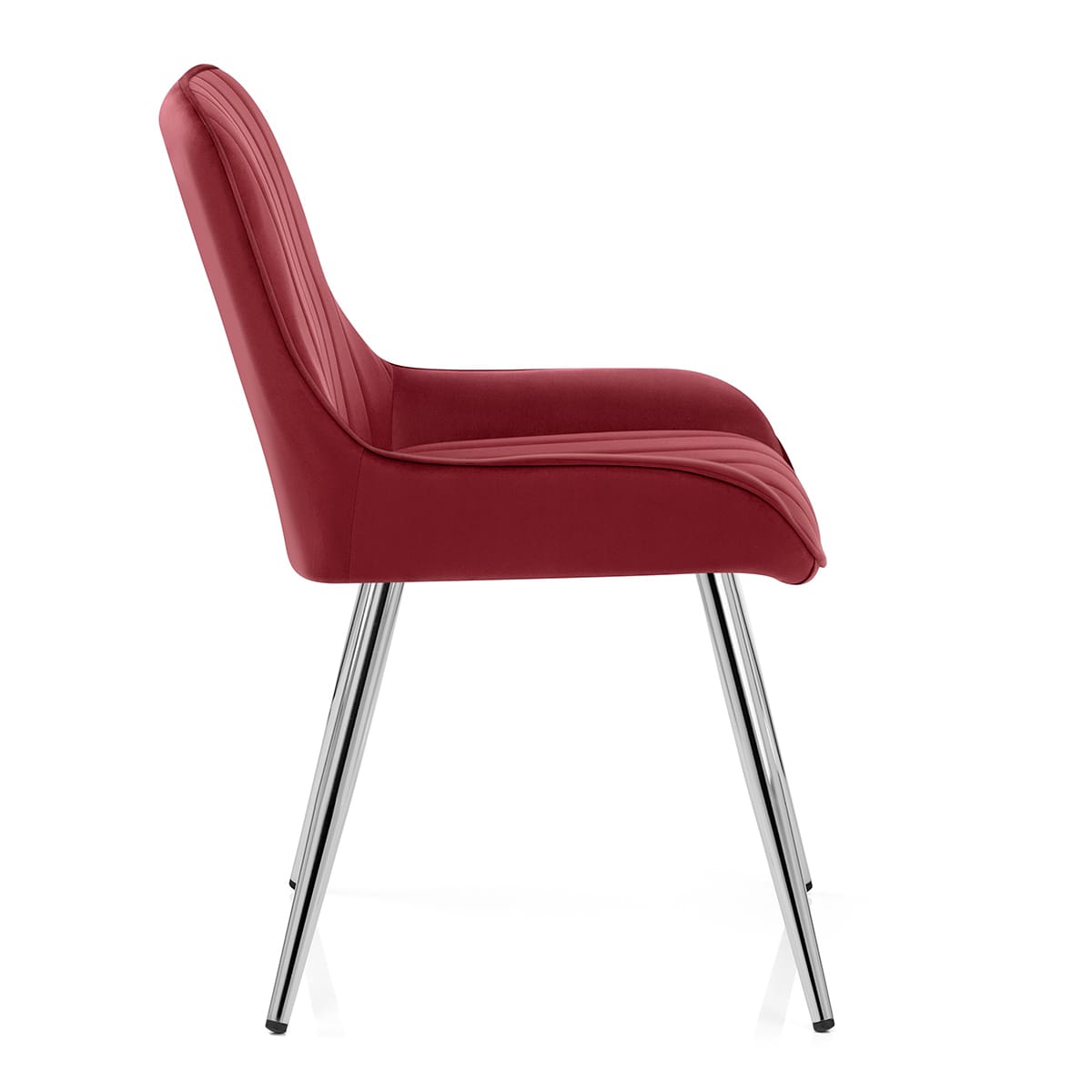 Mustang Chrome Chair Red Velvet