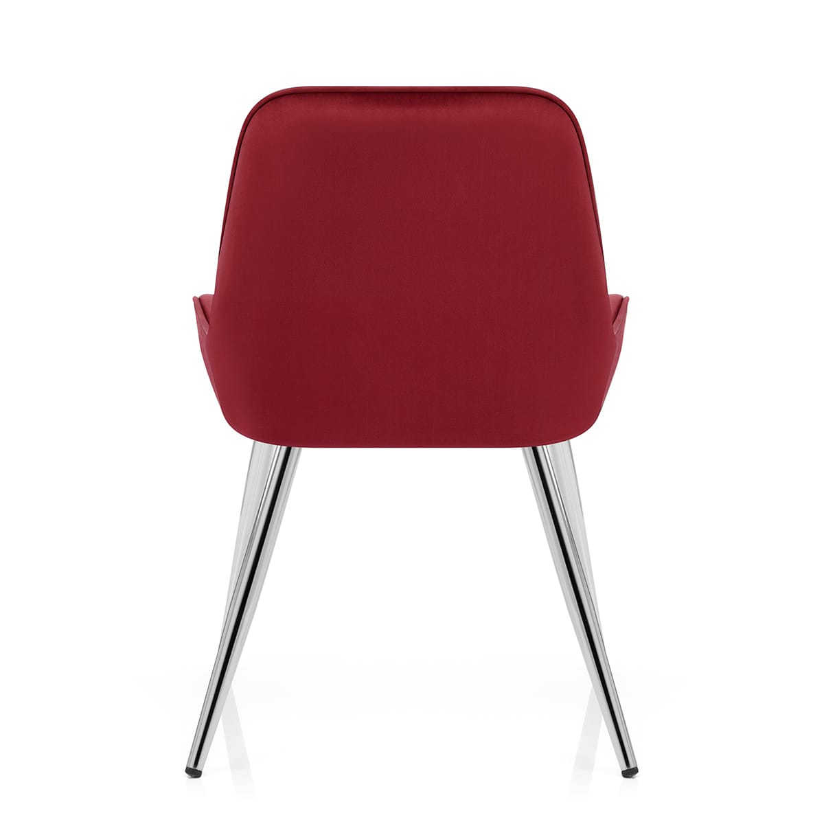 Mustang Chrome Chair Red Velvet