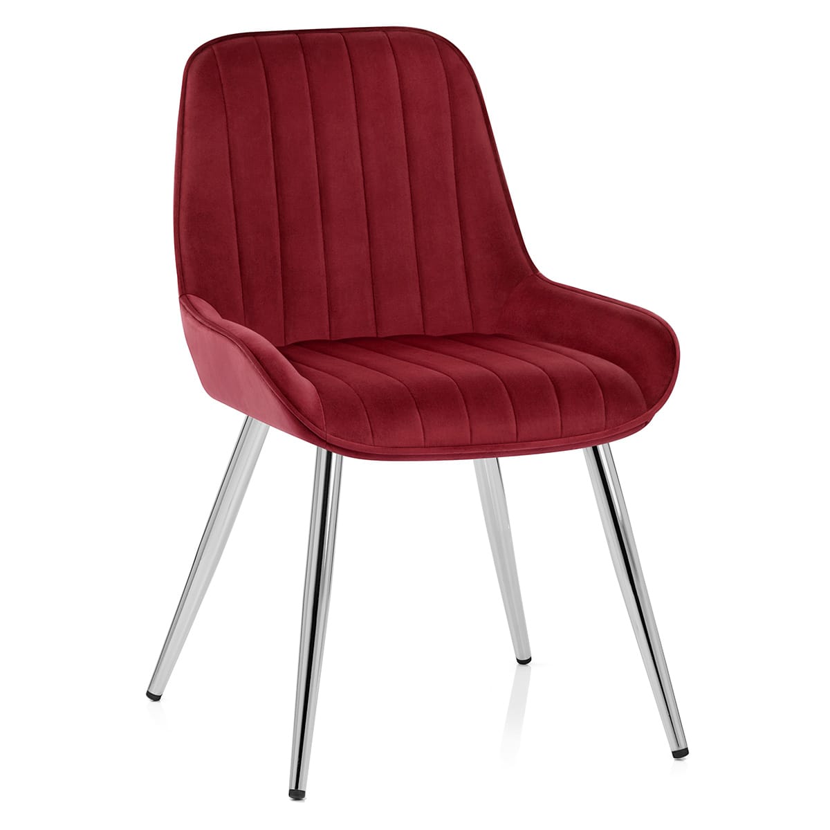 Mustang Chrome Chair Red Velvet